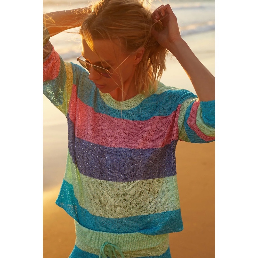 BEACH RIOT Beach Stripe Sweater In Mod Stripe - Picture 2 of 14